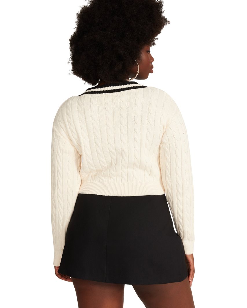 Beige Steve Madden Amika Women's Sweaters | ECPGX8571