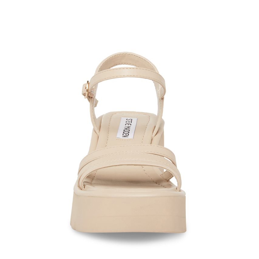 Beige Steve Madden Dane Women's Platform Sandals | SUTBY1578