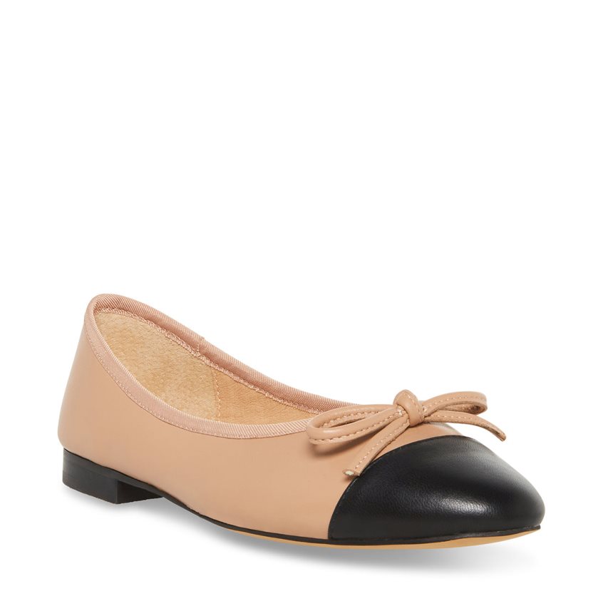 Beige Steve Madden Ellison Natural Women's Ballet Flats | VFMEW2163