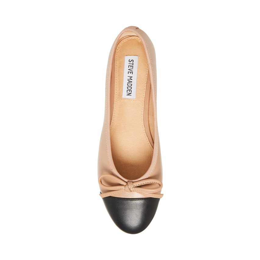 Beige Steve Madden Ellison Natural Women's Ballet Flats | VFMEW2163