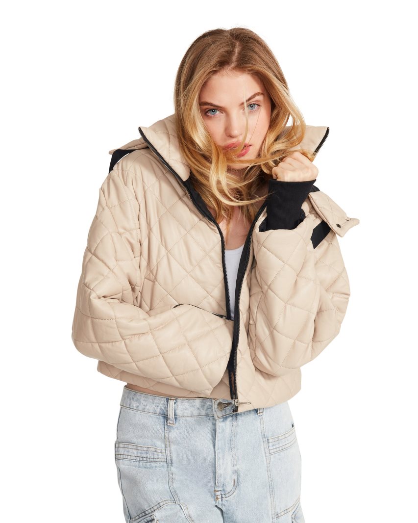 Beige Steve Madden Hayle Women's Jackets | AEKNB7938