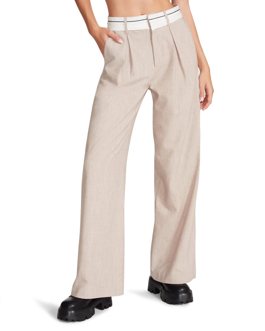 Beige Steve Madden Izzie Women's Pants | NJKRG2741