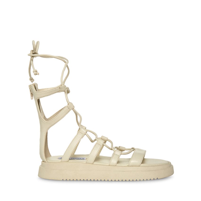 Beige Steve Madden Mel Women\'s Platform Sandals | TJO12M2739