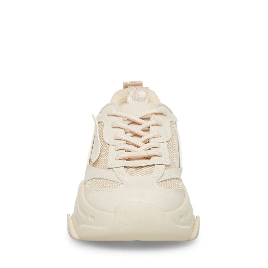 Beige Steve Madden Possession Women's Sneakers | XYJNL3492