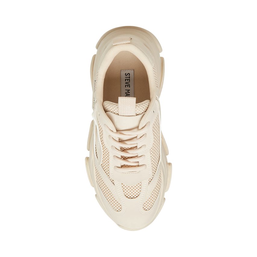 Beige Steve Madden Possession Women's Sneakers | XYJNL3492