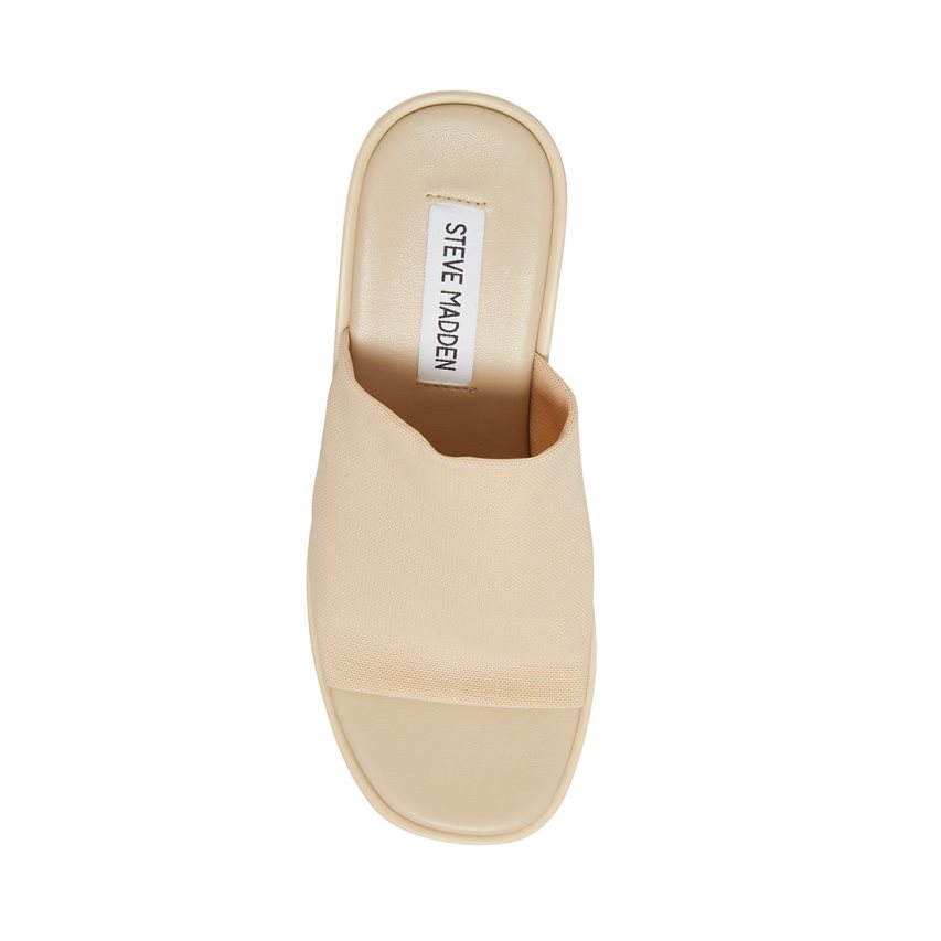 Beige Steve Madden Sami Women's Platform Shoes | IDUEG6831