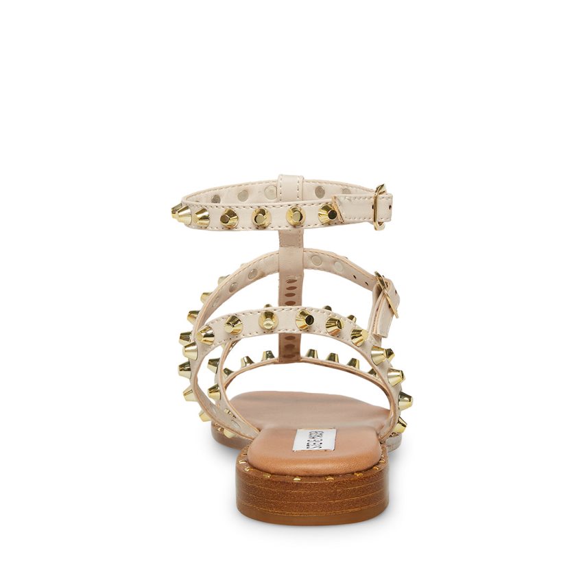 Beige Steve Madden Sunnie Women's Flat Sandals | NLOAE4938