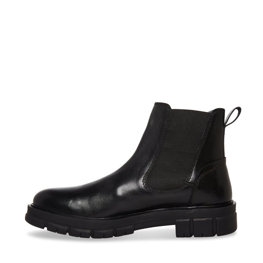 Black Steve Madden Adonis Leather Men's Chelsea Boots | PGLAI2487