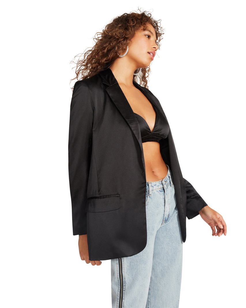 Black Steve Madden Audrey Women's Jackets | VMAOP6351