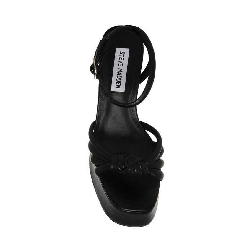 Black Steve Madden Bonnie Women's Heels Sandals | HYFSG4786