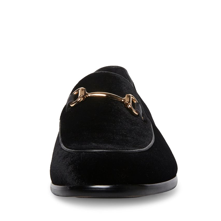 Black Steve Madden Diego-v Velvet Men's Loafers | WNVJO9846