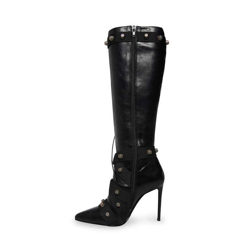 Black Steve Madden Fink Women's High Boots | ZNDHL2043