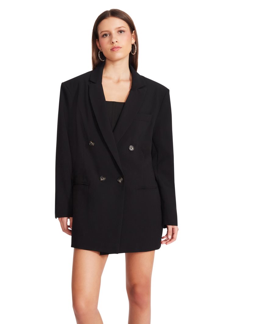 Black Steve Madden Isabella Women's Blazers | HUPIB8570