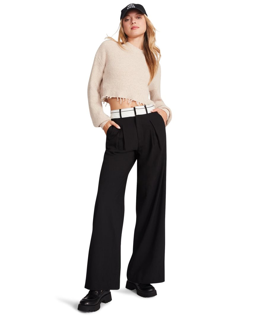 Black Steve Madden Izzie Women's Pants | ZLHVG5872