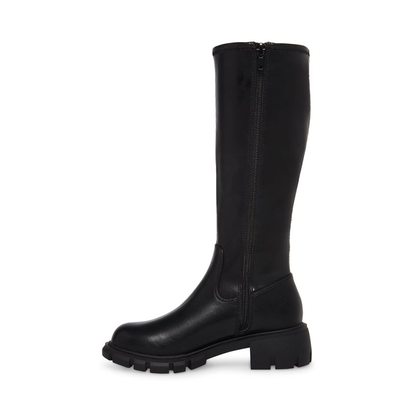 Black Steve Madden Jaberdn Kids' Knee-high Boots | SJRIN1269