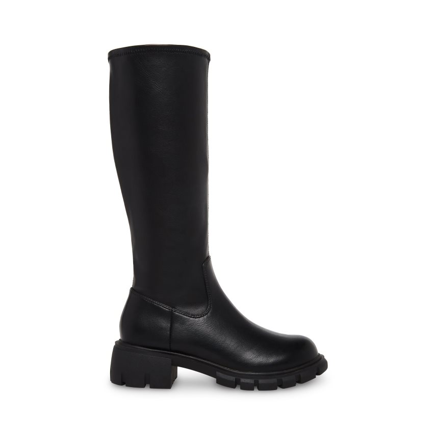 Black Steve Madden Jaberdn Kids\' Knee-high Boots | SJRIN1269