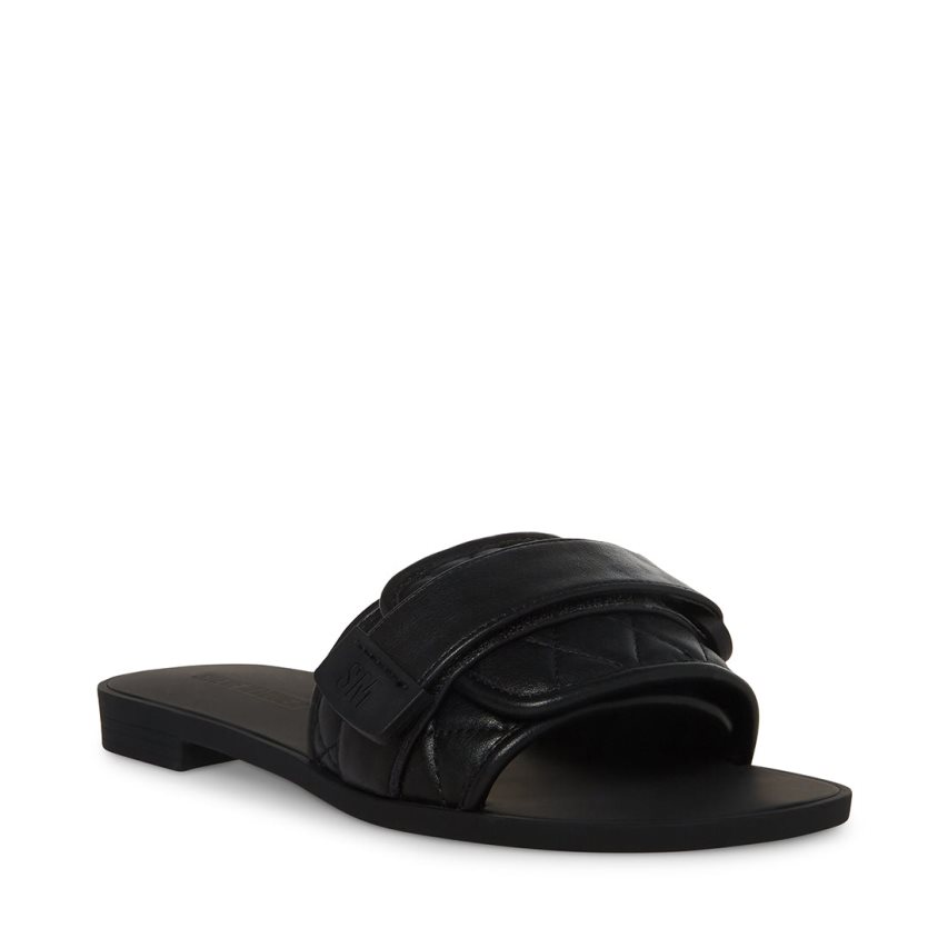 Black Steve Madden Janelle Women\'s Slides | YWIPO9143