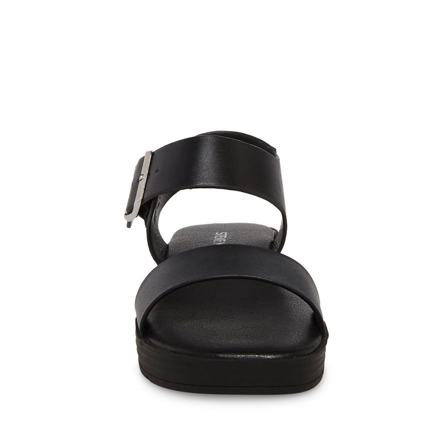 Black Steve Madden Jdestind Kids' Platform Sandals | 12IBOV7869