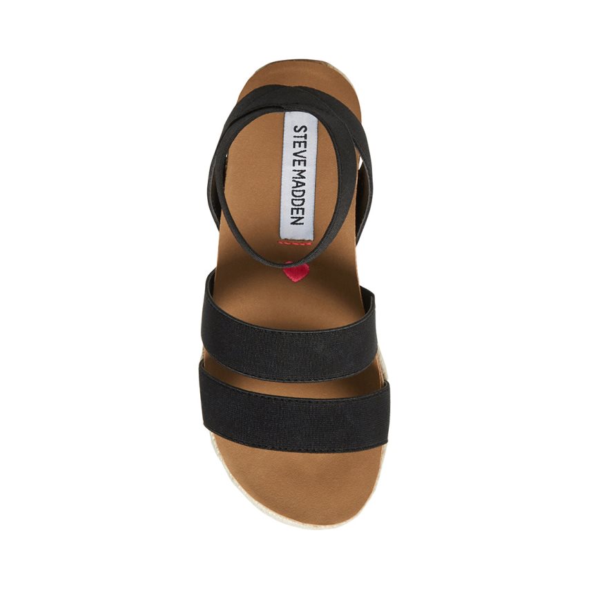 Black Steve Madden Jkimmie Kids' Platform Sandals | GSXUA9276