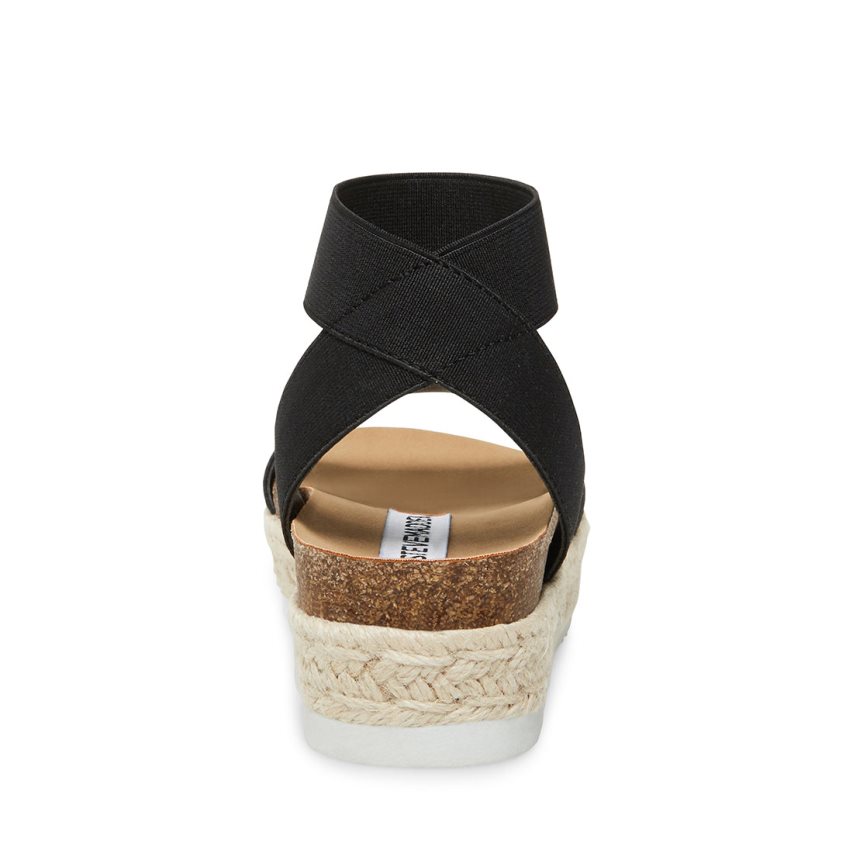 Black Steve Madden Jkimmie Kids' Platform Sandals | GSXUA9276