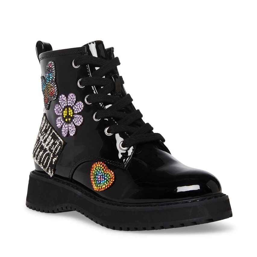 Black Steve Madden Jkudos Kids' Ankle Boots | H12PFU0528