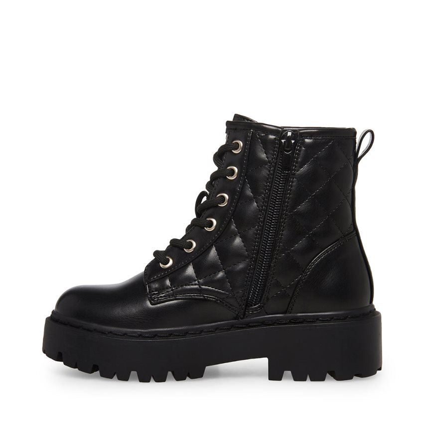 Black Steve Madden Jrockk Kids' Ankle Boots | FWVZD3025