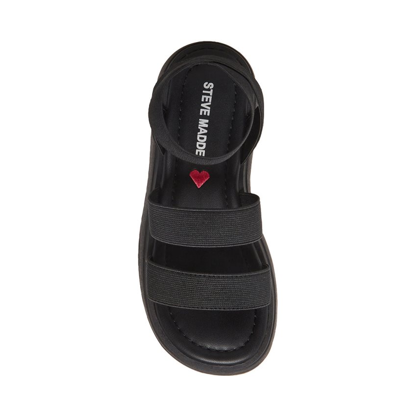 Black Steve Madden Jsammie Kids' Platform Sandals | JWSNV0418