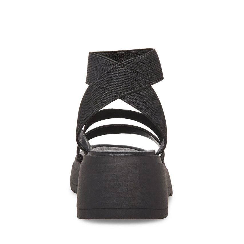 Black Steve Madden Jsammie Kids' Platform Sandals | JWSNV0418