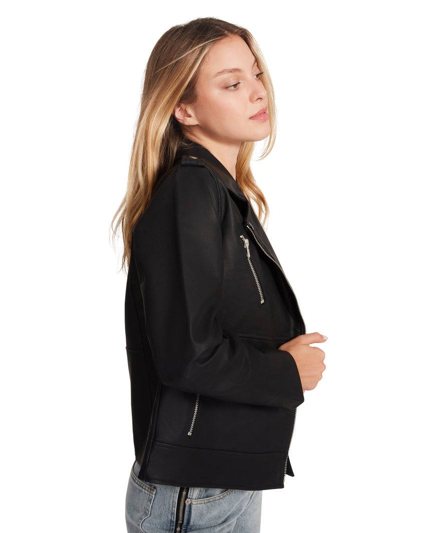 Black Steve Madden Julia Women's Jackets | XMCOD0971