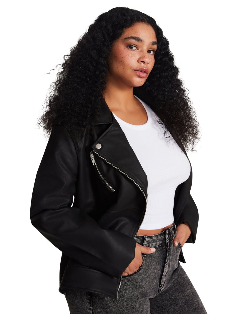 Black Steve Madden Julia Women's Jackets | XMCOD0971