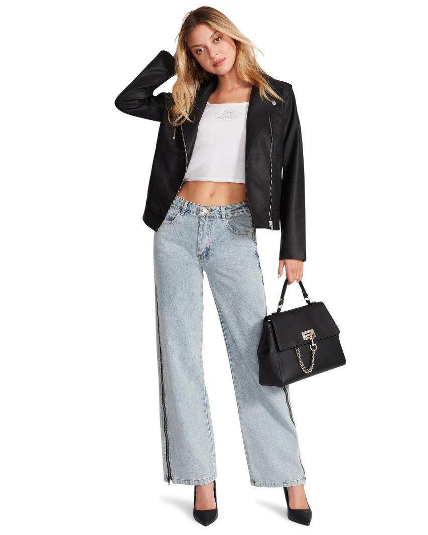 Black Steve Madden Julia Women's Jackets | XMCOD0971