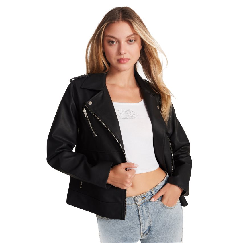 Black Steve Madden Julia Women\'s Jackets | XMCOD0971