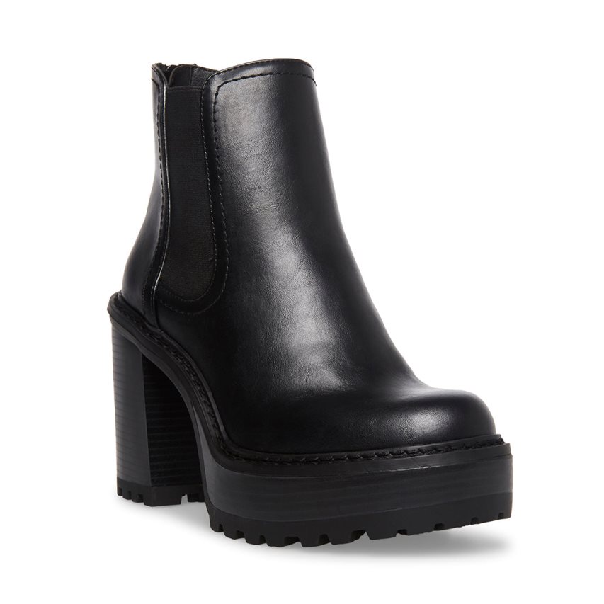 Black Steve Madden Kat Women's Ankle Boots | WTCJL8297