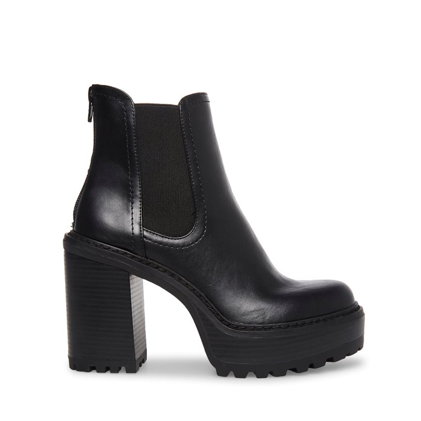 Black Steve Madden Kat Women\'s Ankle Boots | WTCJL8297