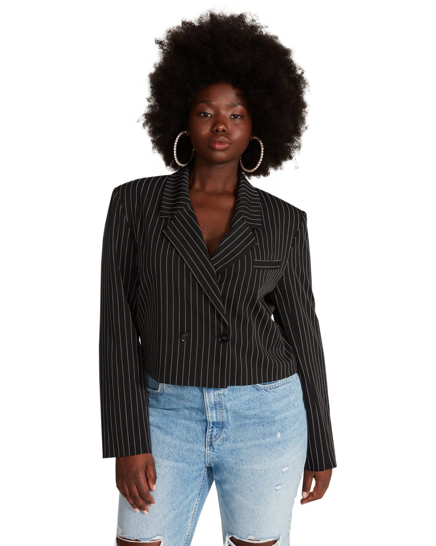 Black Steve Madden Kourtney Women's Blazers | PFYGD9134