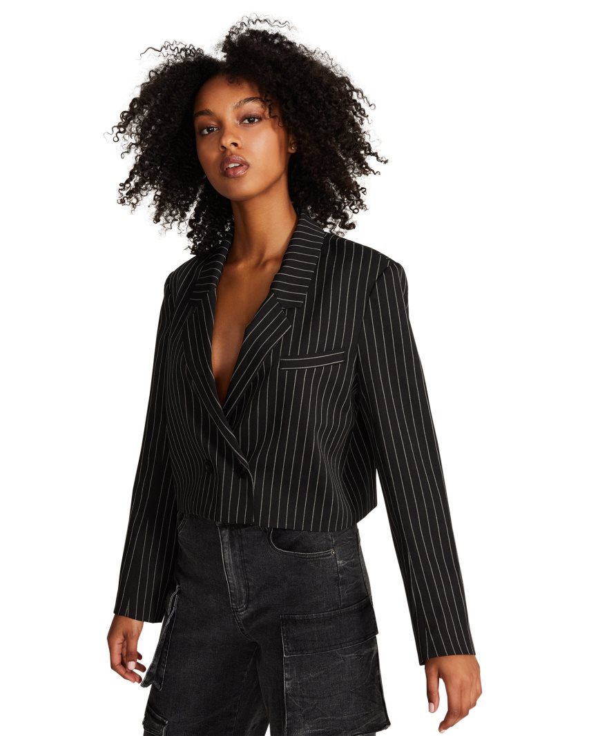 Black Steve Madden Kourtney Women's Blazers | PFYGD9134