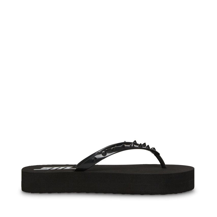 Black Steve Madden Lumi Women\'s Flip Flops | GNFRE6820