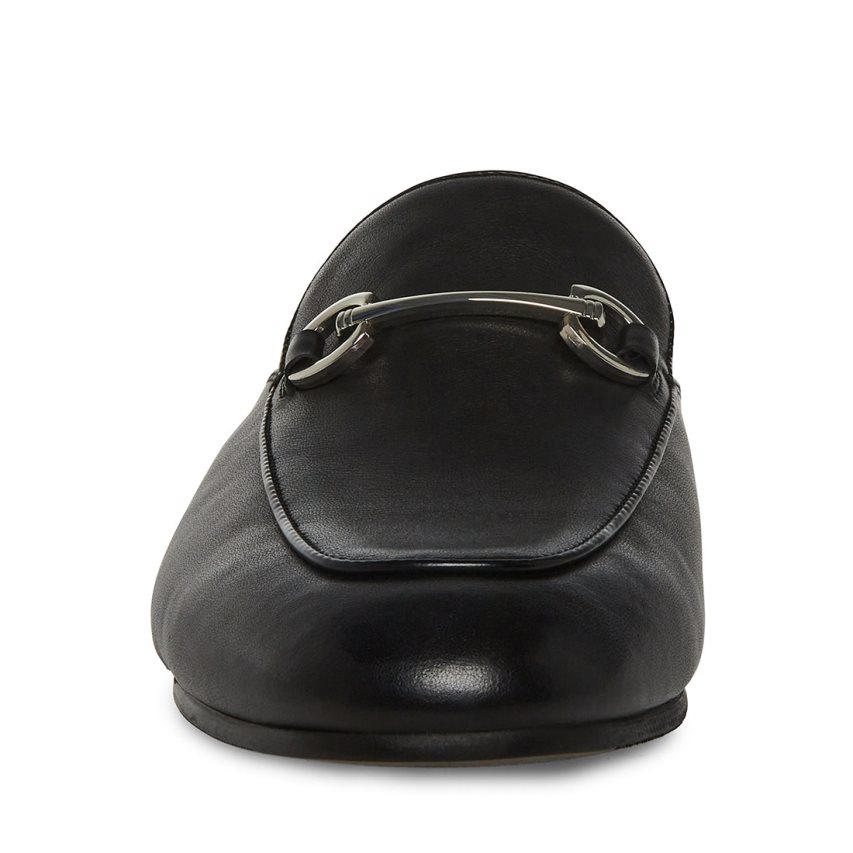 Black Steve Madden Mateo Leather Men's Mules | TWSPE7825