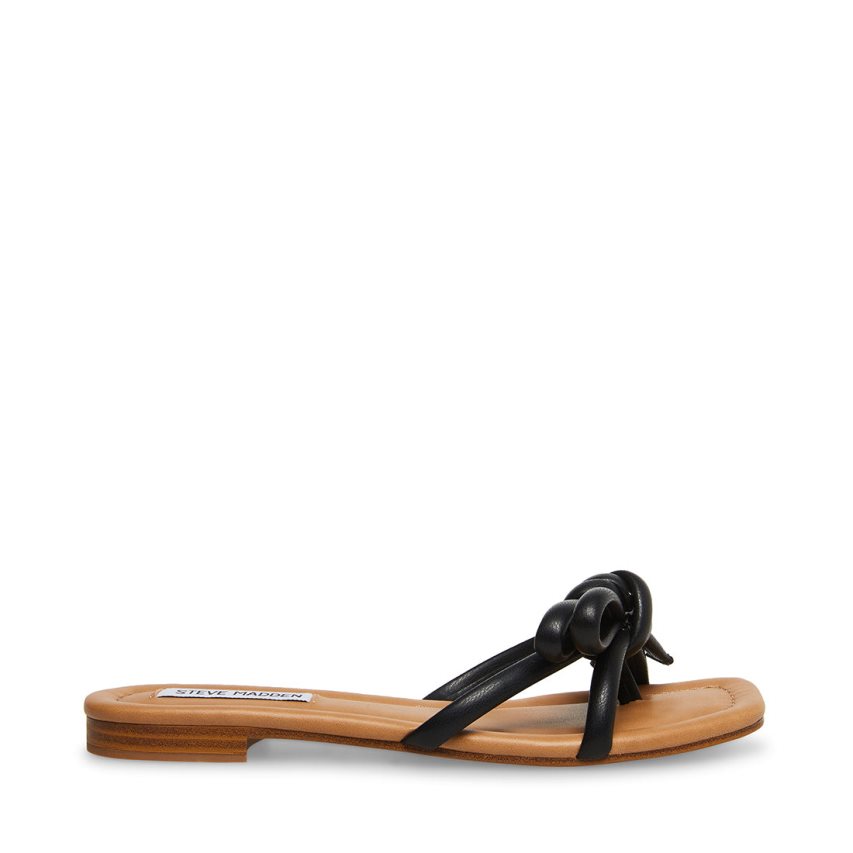 Black Steve Madden Maura Women's Slides | MNT12H3459