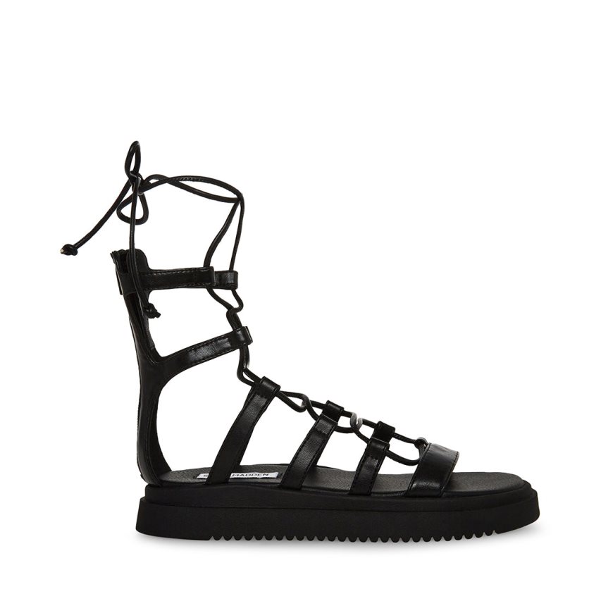 Black Steve Madden Mel Women\'s Platform Sandals | TVI12H2137