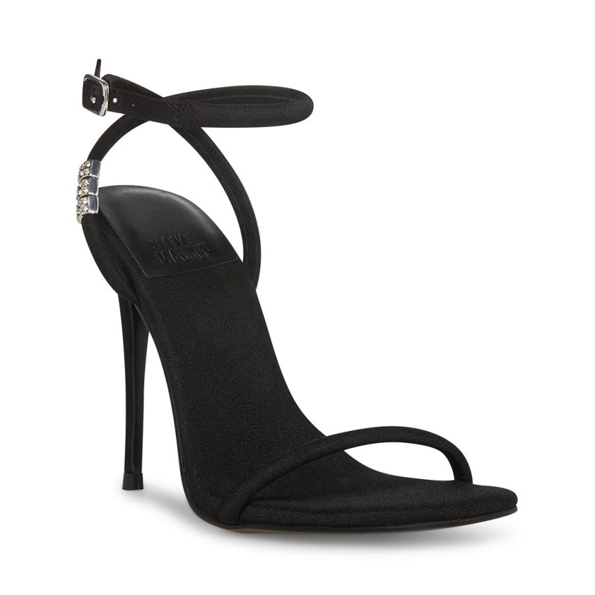 Black Steve Madden Nadine Women's Heels Sandals | MICFU8637