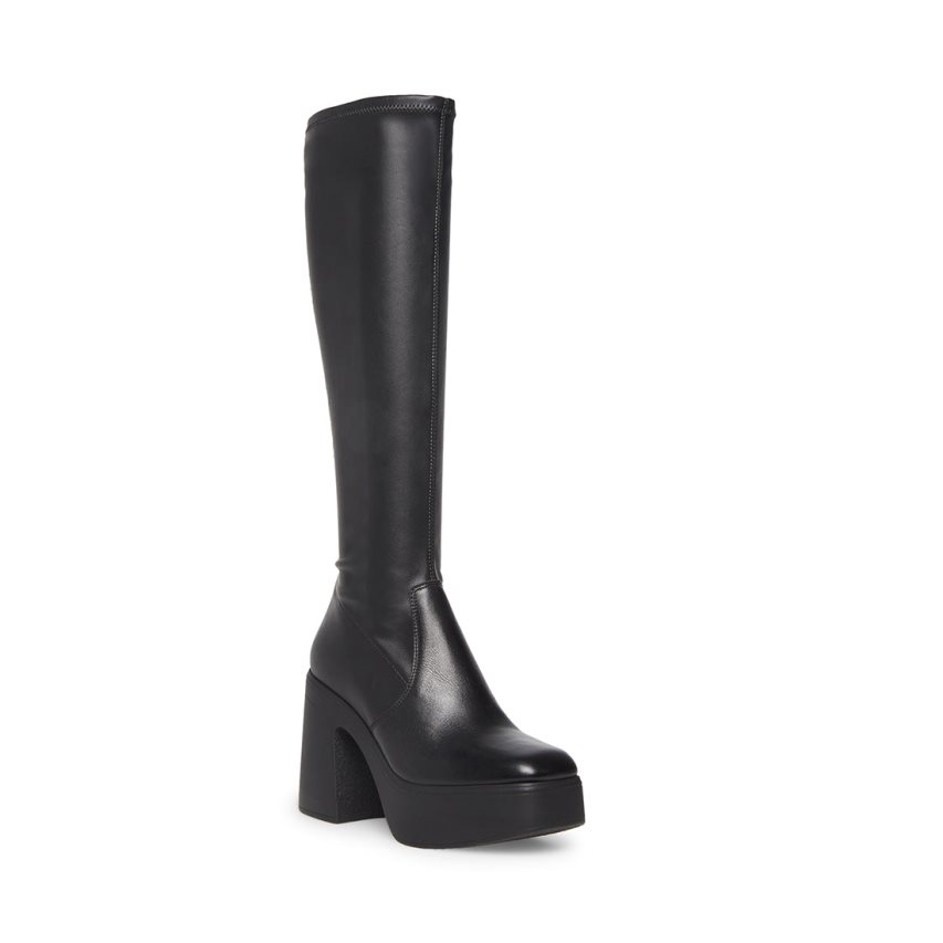 Black Steve Madden Phoenix Women's Knee-high Boots | OADLI1390