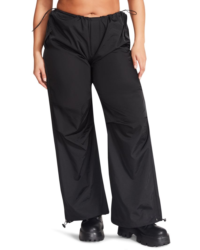 Black Steve Madden Pia Parachute Women's Pants | 12JFXR2843