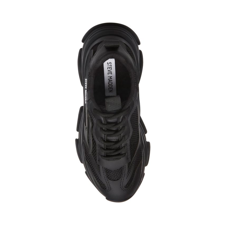 Black Steve Madden Possession Women's Sneakers | JEAHU1738