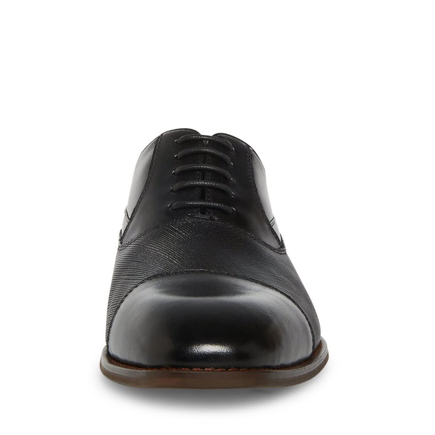 Black Steve Madden Proctor-r Leather Men's Derby Shoes | 12NGDE2317