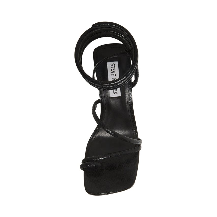 Black Steve Madden Shantelle Women's Heels Sandals | YMHZI4963