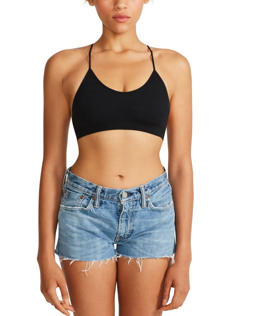 Black Steve Madden The Ella Mesh Women's Bras | KSB12M3850