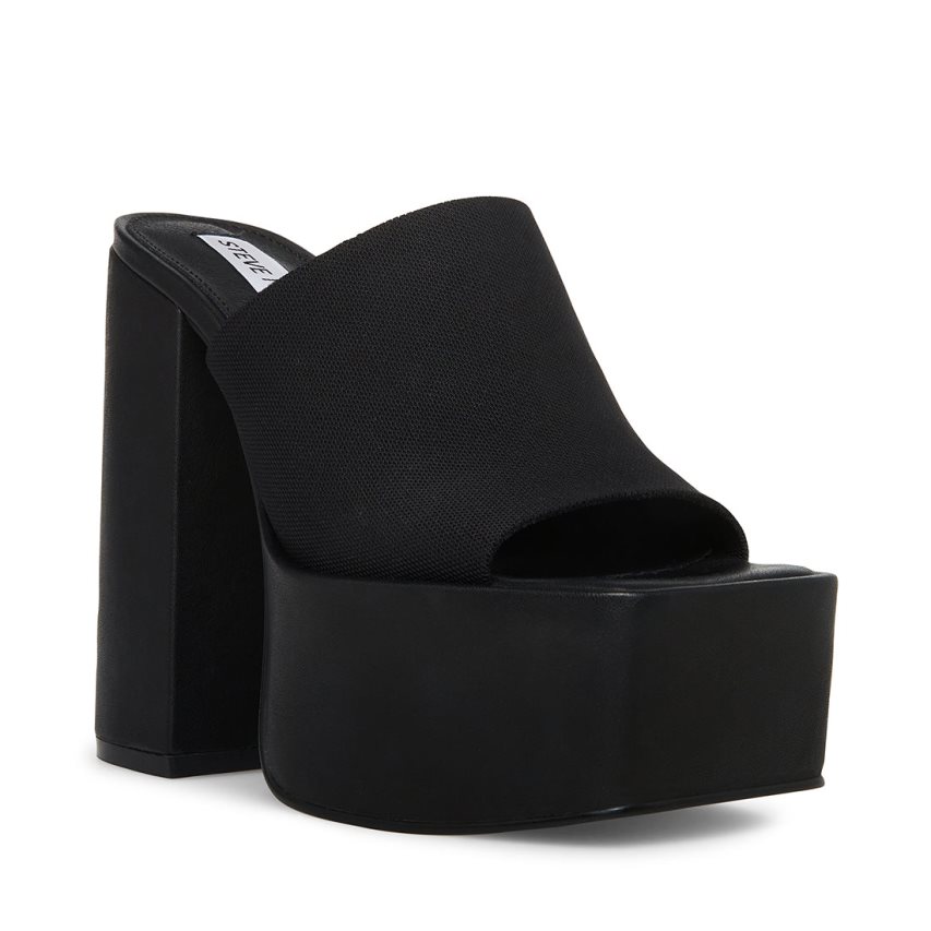 Black Steve Madden Tristyn Women's Mules | BAKYS7395