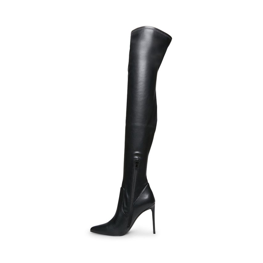 Black Steve Madden Vava Women's Knee-high Boots | YRXZS3124