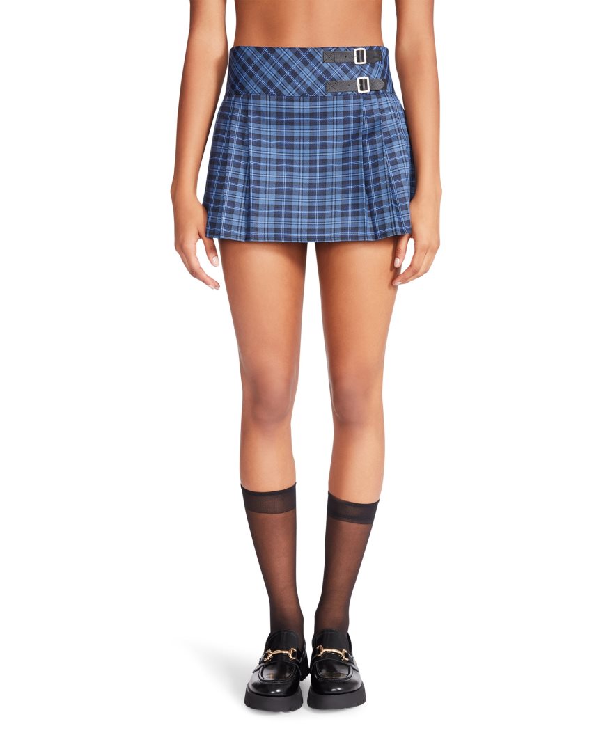 Blue Steve Madden Cher Plaid Women's Skirts | DCSPF9586